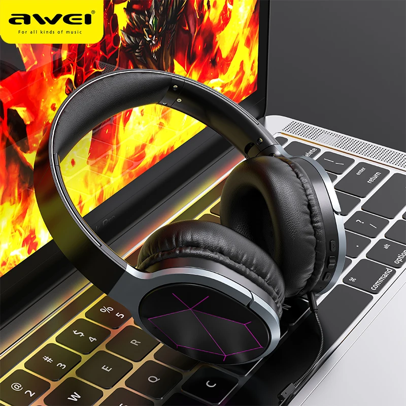 Wireless Bluetooth Gaming Headset Gaming Headphones Clear Sound Microphone Professional Led Light Gamer Headset for Computer