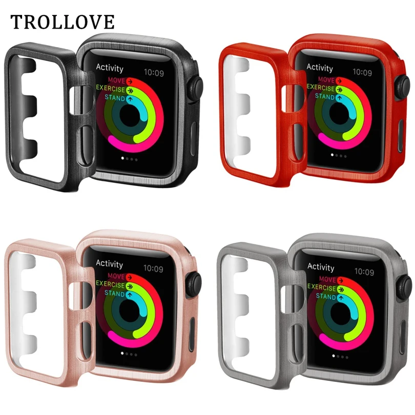 Часы группа интимные аксессуары PC рамки чехол для Apple Watch Series 4 3 2 1 40 мм 44 38 42 защитные чехлы чехол-бампер