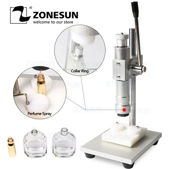 

ZONESUN Manual Crimping Machine Perfume Crimper Capper Metal Collar Cap Press Capping Machine Spray Crimper Seals