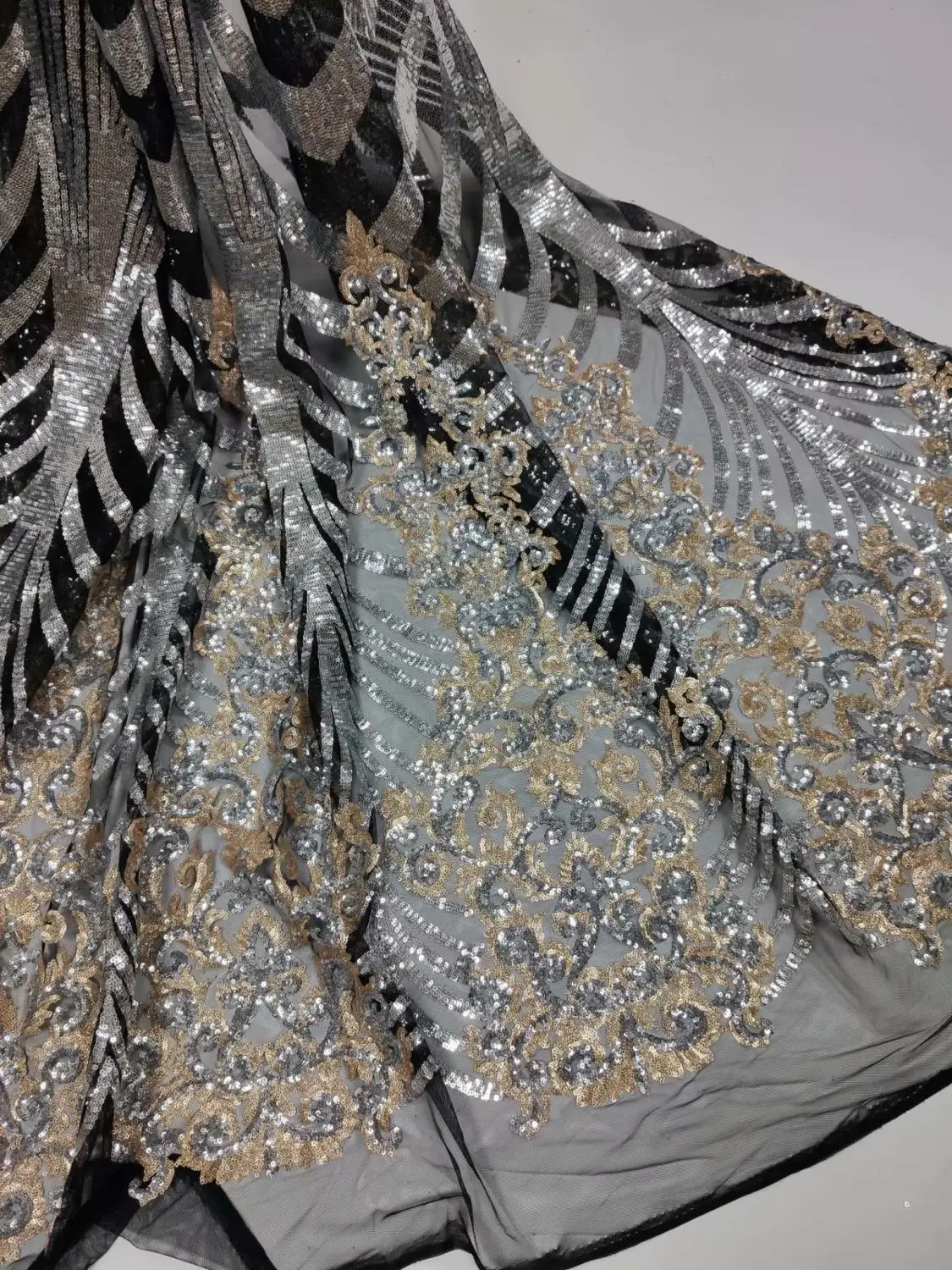 Кружевная ткань с блестками, новейшая африканская кружевная ткань, высокое качество, нигерийские французские вечерние кружевные ткани для тюля, кружевная ткань, WHB8-5 02