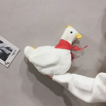 

ins duck plush bag female 2020 new Japanese all-match soft girl cute cute bag shoulder messenger bag goose bag