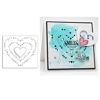 

Hearts Around Metal Cutting Dies for DIY Scrapbooking Valentine Decorative Embossing Cards Cards Crafts Template