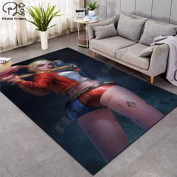 

Harley Quinn carpet Anti-Skid Area Floor Mat 3D Rug Non-slip Mat Dining Room Living Room Soft Bedroom Carpet style-01