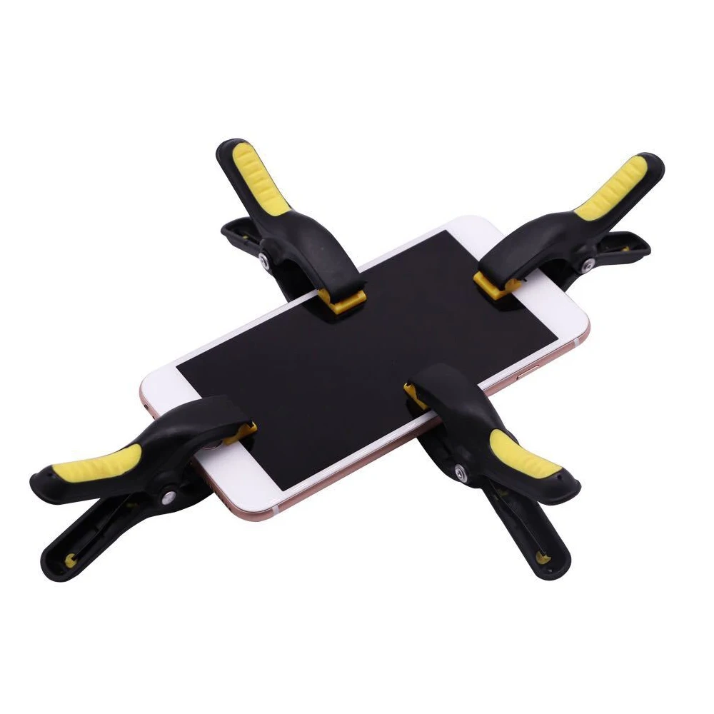 

4pcs Mobile Phone Screen Fixing Clip Flat LCD Screen Repair Tool Yellow Fixing Clip Suitable For Mobile Phone Repair Screen Kit