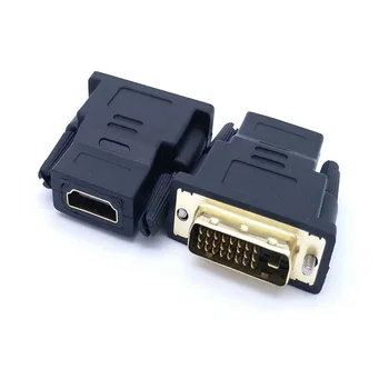 

500pcs/lot 24+1 DVI Male to HDMI Female adapter Gold-Plated NEW M-F Converter For HDTV LCD New Arrival