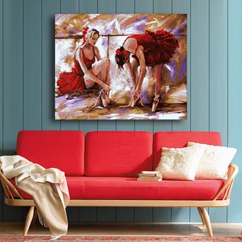 

DIY color digital paintings with color ballet girl drawings by digital frame home