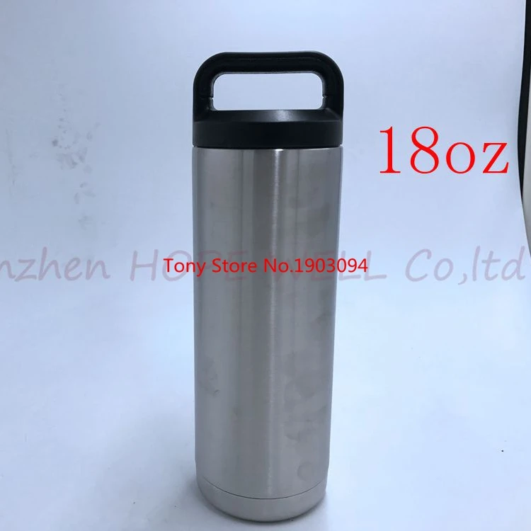 18oz silver 20 шт./партия 10 унций/12 унций/20 унций/30 унций/18 унций/36 унций/64 кружка унция, бутылка, чашка, солома, крышка и ручка - Цвет: 18oz silver