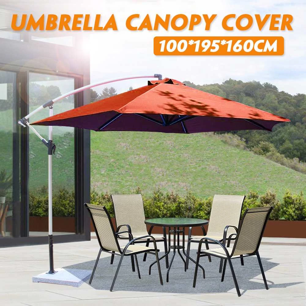 Polyester Outdoor Garden Banana Umbrella Sunshade Canopy Waterproof