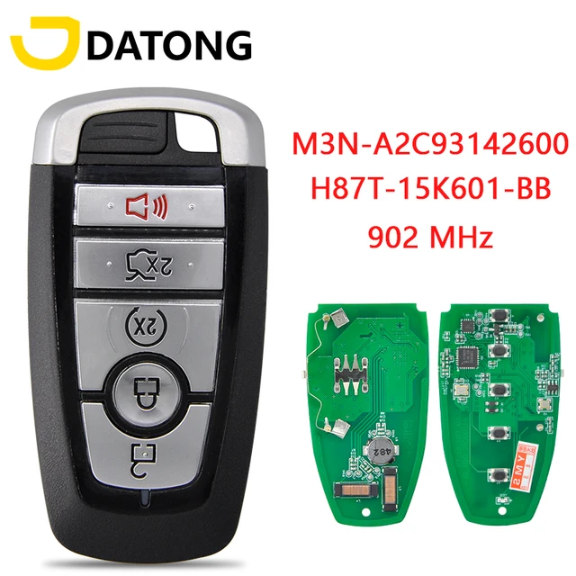 Datong mundo chave de controle remoto do carro para ford edge fusion expedition explorer mustang M3N A2C93142600 id49 chip 902mhz keyless ir