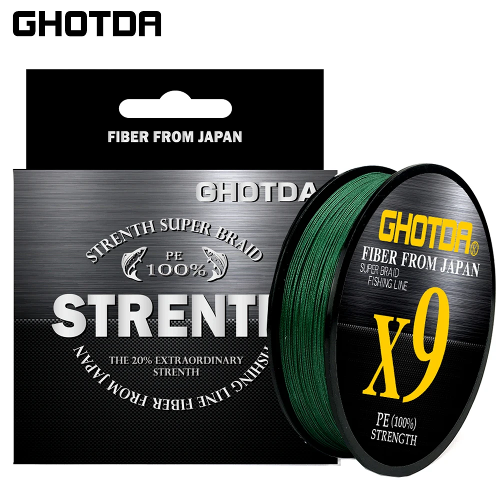 GHOTDA 9 нитей высокой плотности 500 м полуплавающие износостойкие прочные