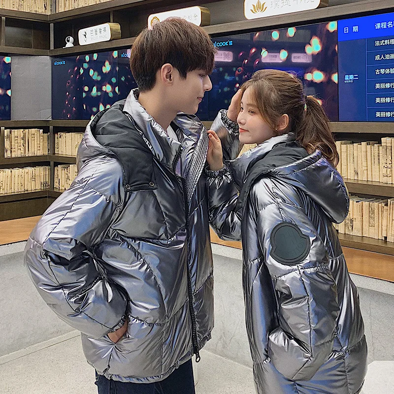 

2019 New Style Winter Cotton-padded Clothes New Style CHIC Cotton Coat Women's Short Bright Surface down Coat INS Loose-Fit BF C