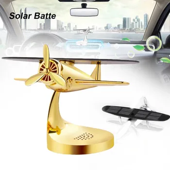 

Interior Solar Energy Styling Aircraft Model Rotate Solid Alloy Home Car Decoration Aromatherapy Air Freshener Mini Non-slip Mat