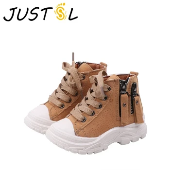 

JUSTSL 2019 Autumn New Children Wild Non-slip Shoes Children Martin Boots Girls Boys Fashion Boots Size 21-30