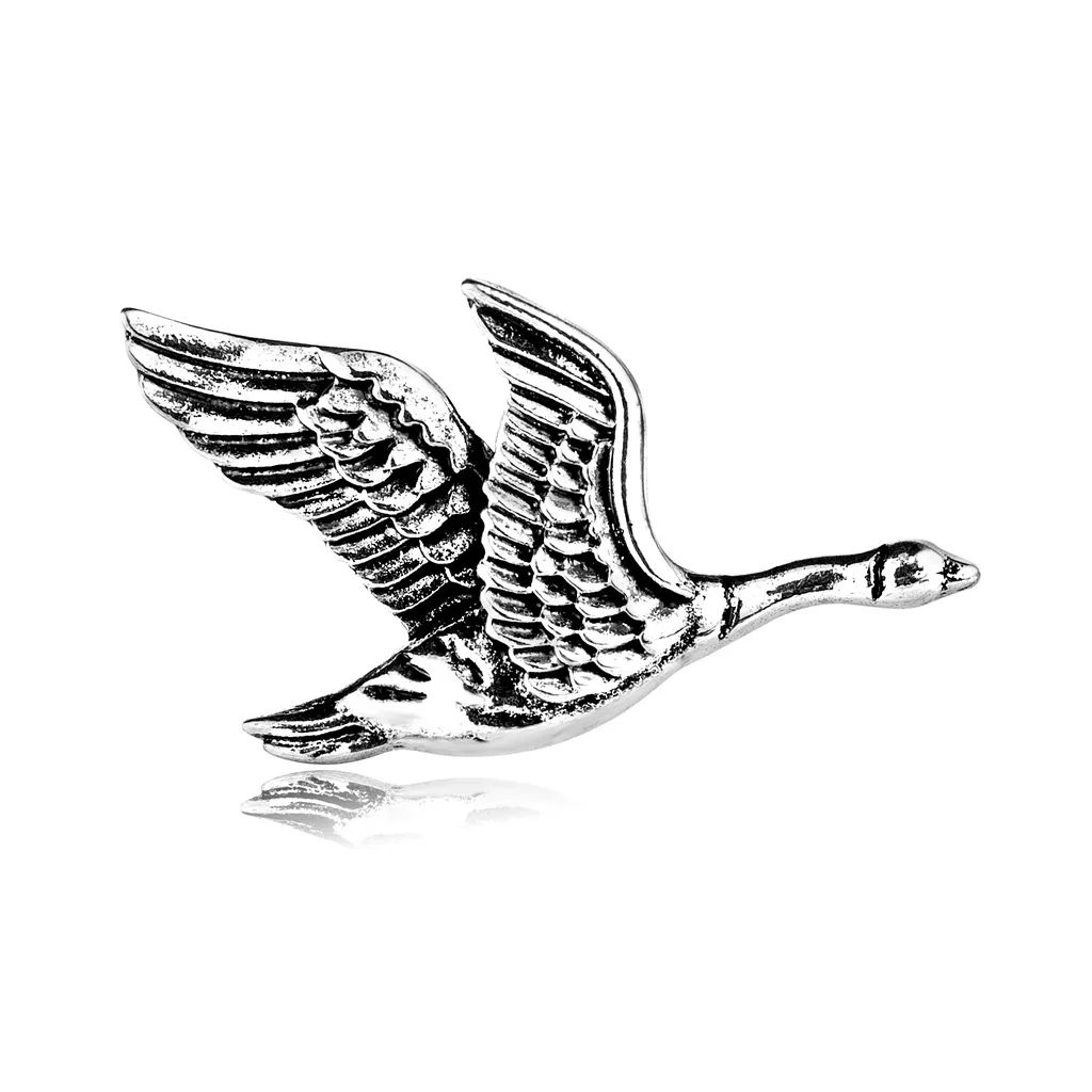 

Antique Silver Retro Style New Fashion Animal Geese Swan Brooches for Women Enamel Brooch Pins Jewelry Accessories