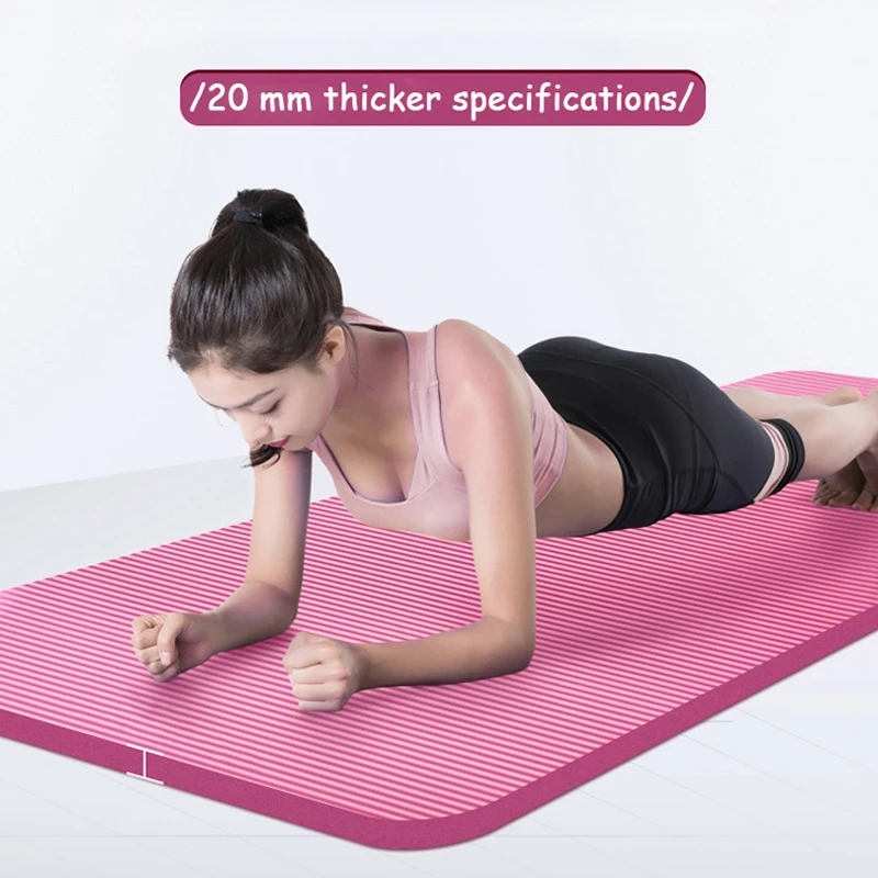 

20MM Thickened Yoga Mat NBR Non-slip Acupressure Mat Massage Blanket Exercise Gym Sport Fitness Training Bodybuilding Dance Pads