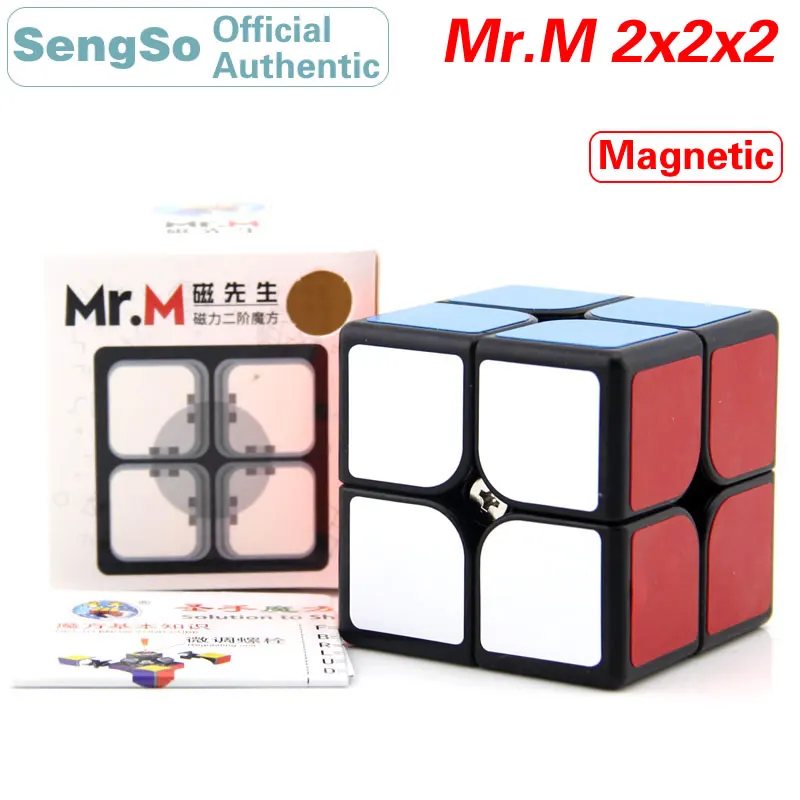 

ShengShou Mr.M 2x2x2 Magnetic Magic Cube SengSo 2x2 Magnets Speed Puzzle Antistress Fidget Educational Toys For Children