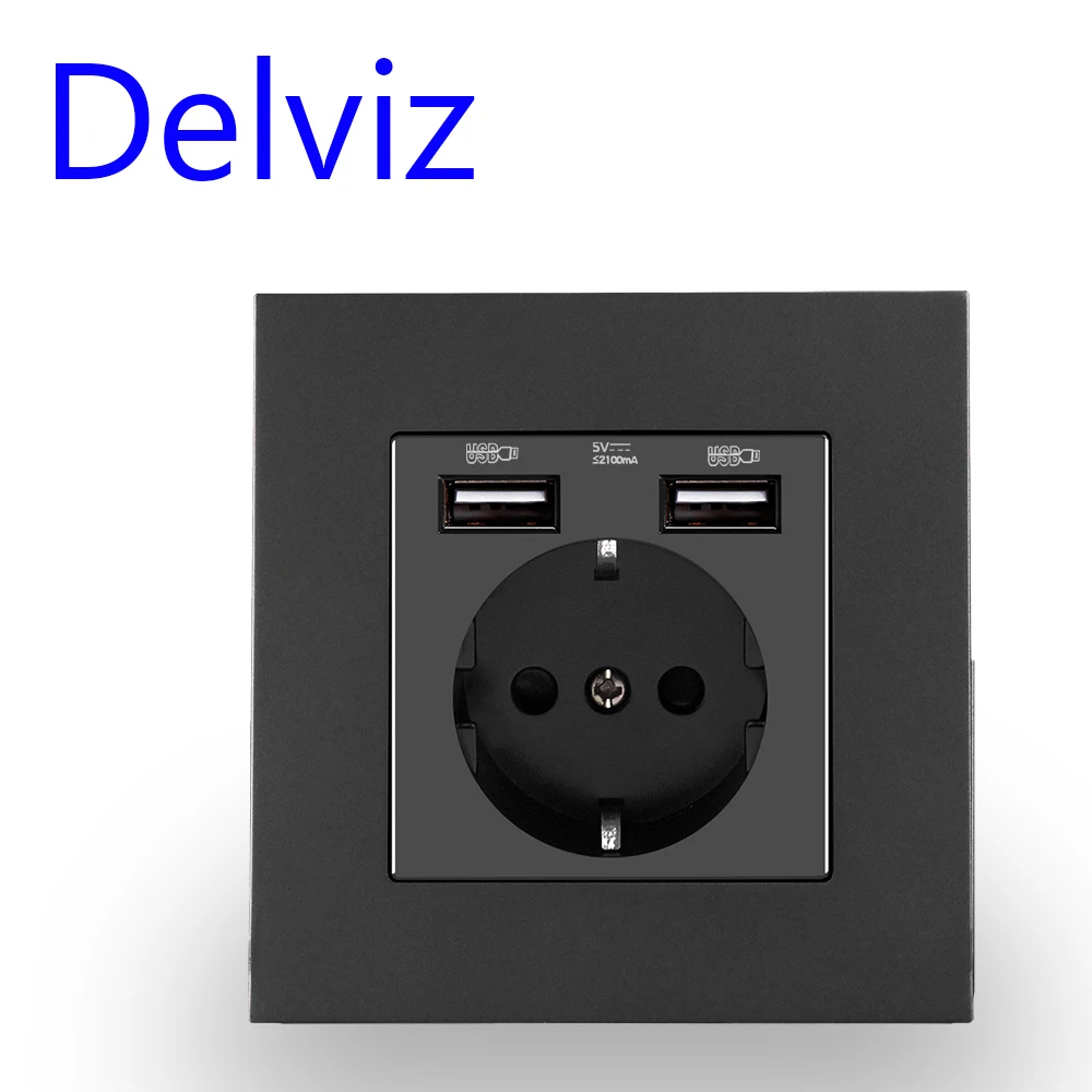 Розетка USB Delviz мобильный телефон 86 мм 16 А 5 В|Электрические розетки| |
