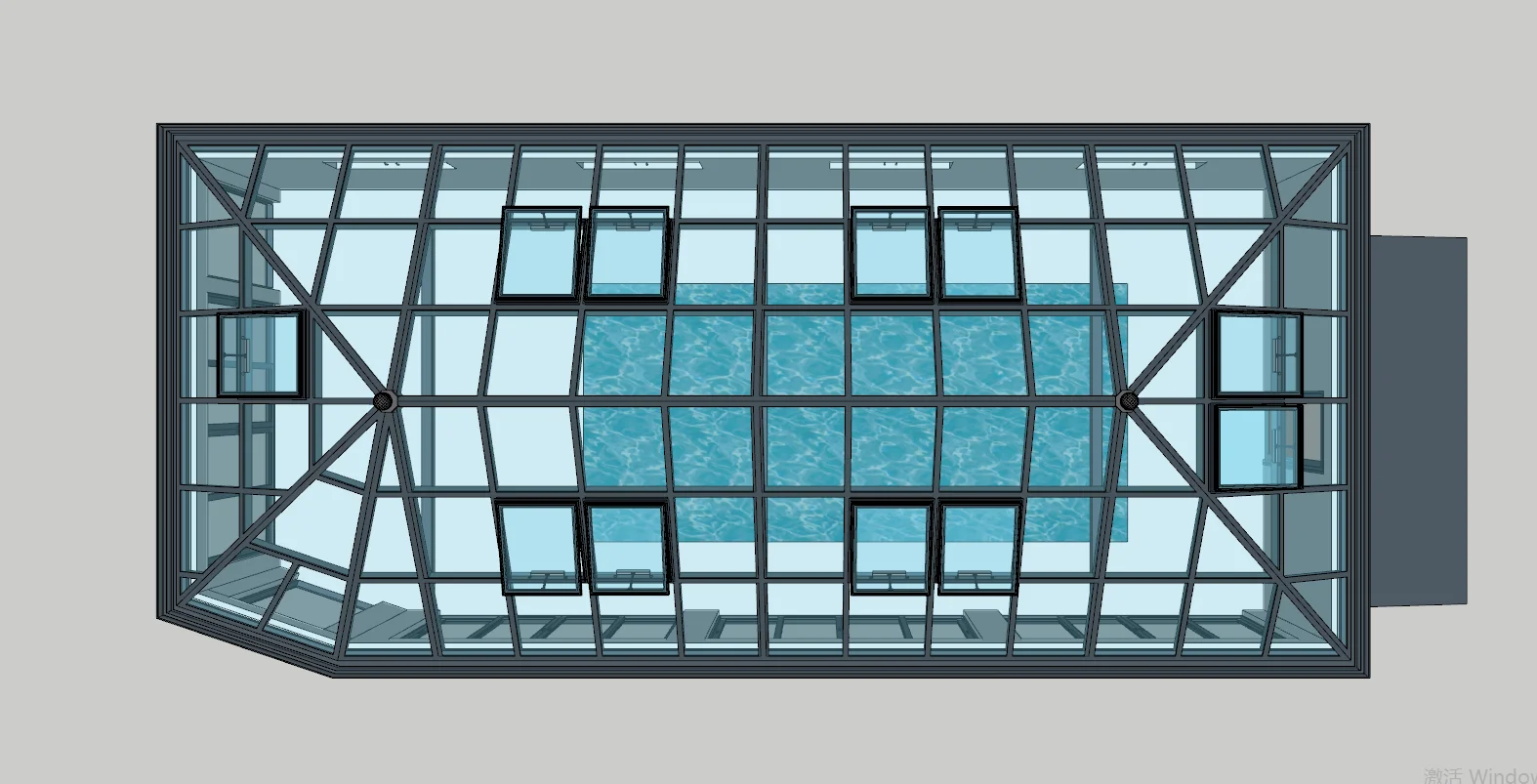 Deisgn Aluminum Winter Garden Green House Sunroom with Electric Skylight Window Shutter Laminated Glass Roof Sunroom