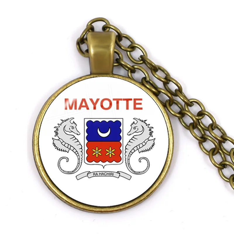 Botswana,Namibia,Swaziland,Madagascar,Malawi,Mayotte Nation Flag Necklace 25mm Glass Cabochon Pendant For Women Girls Gift