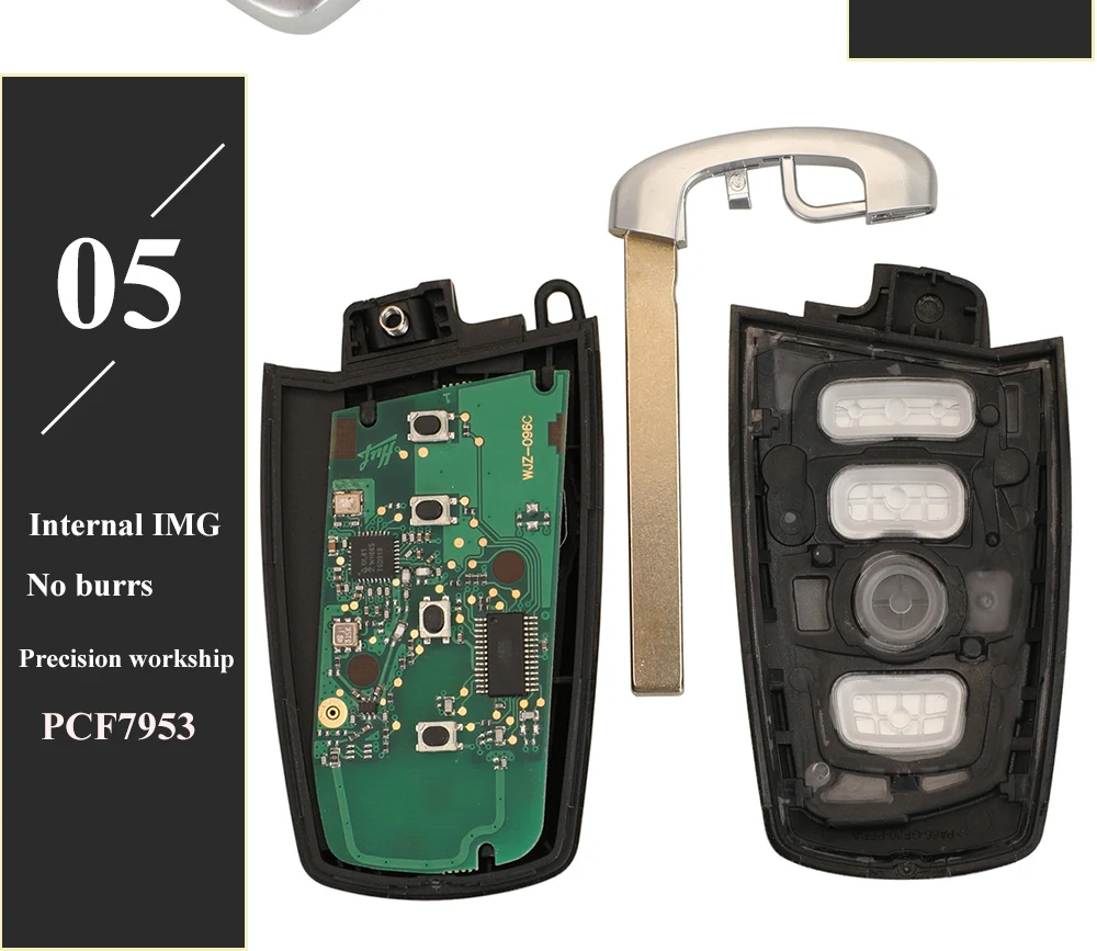 Keyforkess HUF5662 HUF5767 HUF5661 chiave telecomando auto PCF7953 per BMW F 3 5 7 serie X5 X6 F20 F22 F30 CAS4 CAS4 FEM 315/434/868MHz 16 Keyforkess HUF5662 HUF5767 HUF5661 chiave telecomando auto PCF7953 per BMW F 3 5 7 serie X5 X6 F20 F22 F30 CAS4 CAS4 FEM 315/434/868MHz - H97494724553a4f1a8132b5f5a194ab9eR