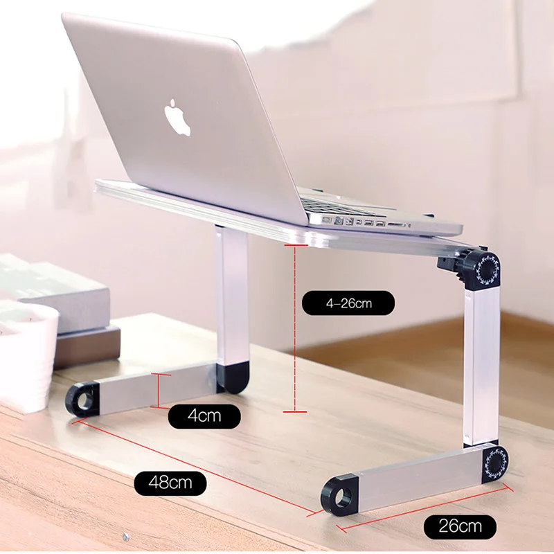 Liga de Alumínio Suporte de Mesa Suporte para 11-17 Portátil Dobrável Titular Cama Macbook Computador Anti-skid Polegada - Imagem 4