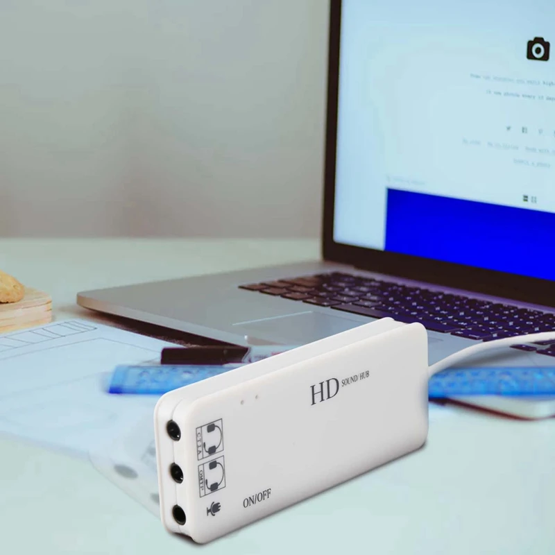 3 порта Usb 2,0 концентратор внешняя 7.1Ch звуковая карта гарнитура микрофон адаптер для ПК