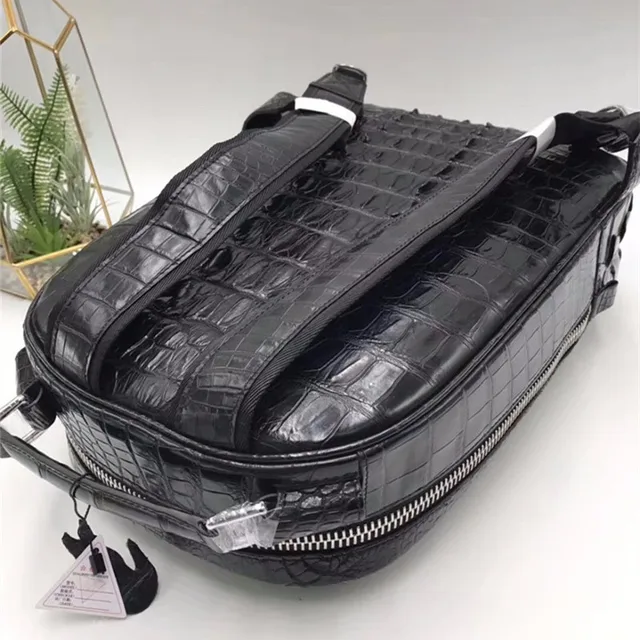 Borsa Petto Coccodrillo Borsa A Tracolla Uomo Nefli In Vera Pelle Motivo Coccodrillo Impermeabile 17x27cm V 1232097 - Foto 11