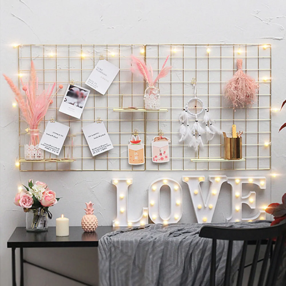 DIY Украшение железная стойка для хранения держатель открытки сетка фоторамка