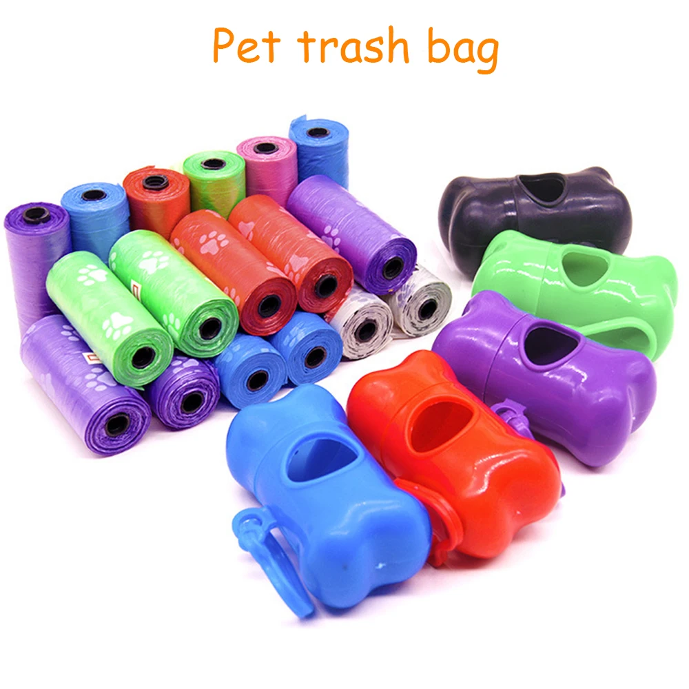 50Rolls Dog Poop Bags Pet Waste Garbage Bags Biodegradable Outdoor Carrier Holder Dispenser Clean Pick up 3