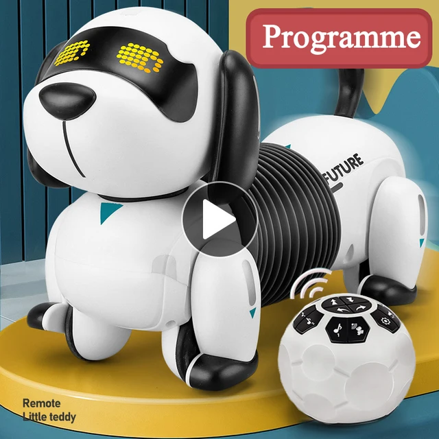 Children's electric follow dachshund dog intelligent remote control robot educational toy boy and girl 2 years old baby gift 5