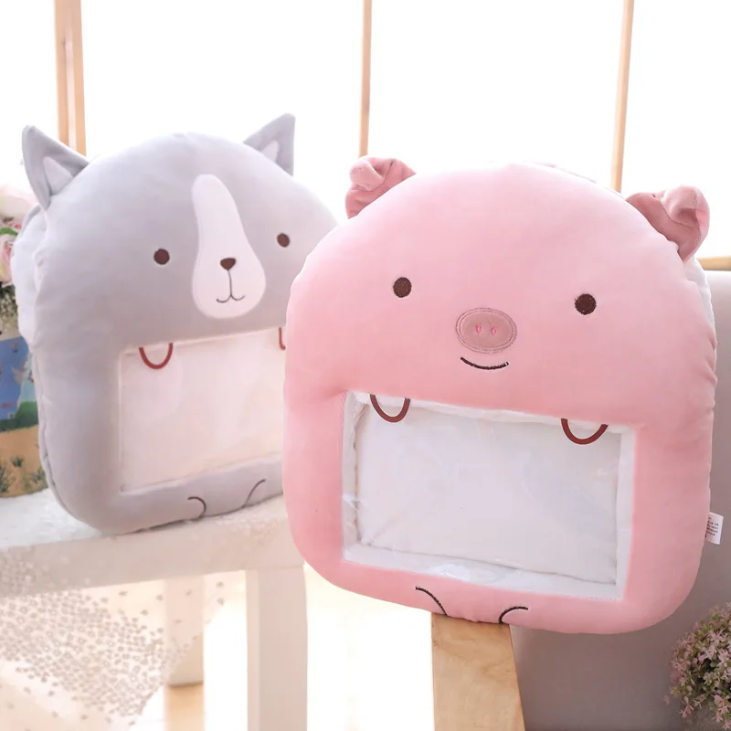 

New Style Creative Transparent Hand Warmer Plush Toys Visual Play Mobile Phone Warm Cartoon Pillow Winter Double Plug Hand