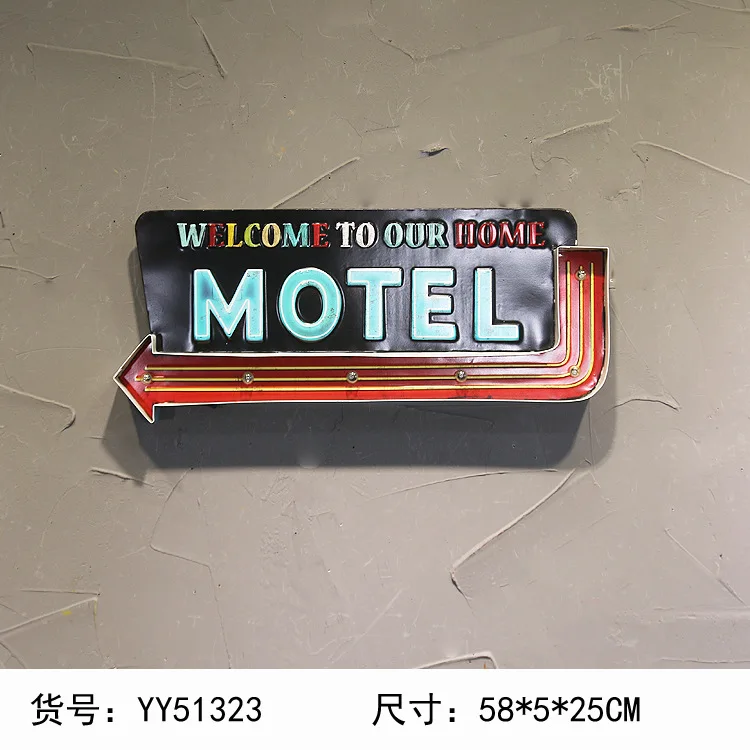 Американский Винтаж светодиодный неоновые вывески декоративная живопись для паба бара ресторана кафе рекламные вывески настенные украшения металлические вывески - Цвет: YY51323