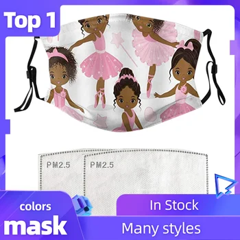 

Unisex 1 Pc Face Mask With 2 Pcs Filters Fashion Printting Dustproof Windproof Foggy Haze Face Sheild Facemask Mascarillas