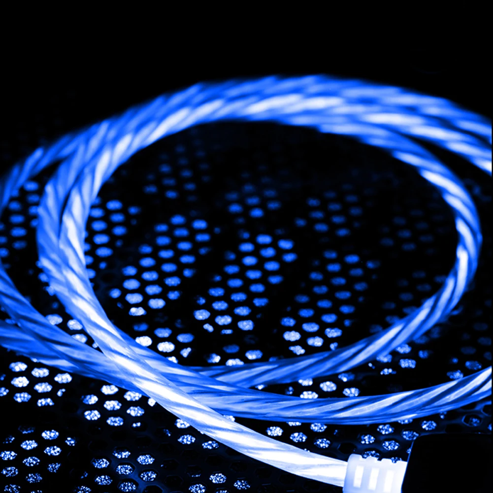 Светящееся Освещение usb type C кабель для samsung Galaxy S10 Note 10 S9 Plus быстрая зарядная зарядка USB-C провод type-C