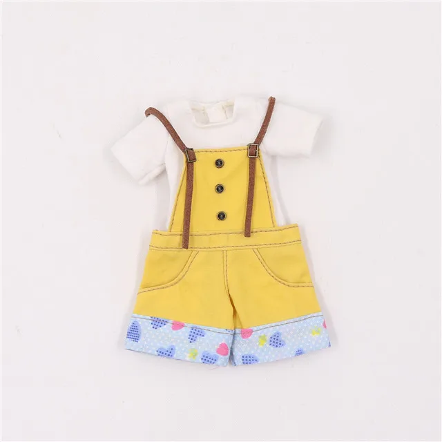 Neo Blythe Doll Yellow Overall With White Shirt 1