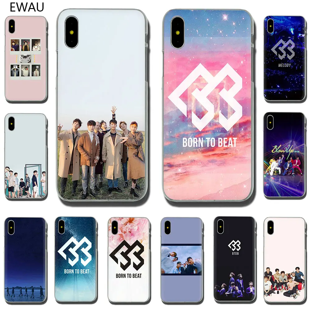 

EWAU BTOB K Pop Bands Hard phone cover case for iPhone 11 Pro 6 6S Plus 7 8 Plus X XS XR XS Max