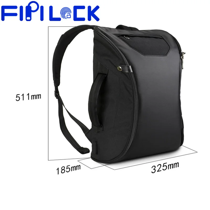 Рюкзак с защитой от кражи Fipilock usb зарядкой и отпечатком пальца повседневные