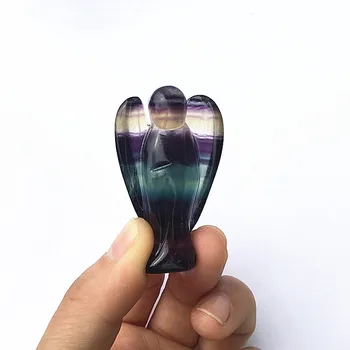 

Natural Crystal Mineral Ornament Rainbow Fluorite Angel Crystal Angel Healing Spiritual Chakras