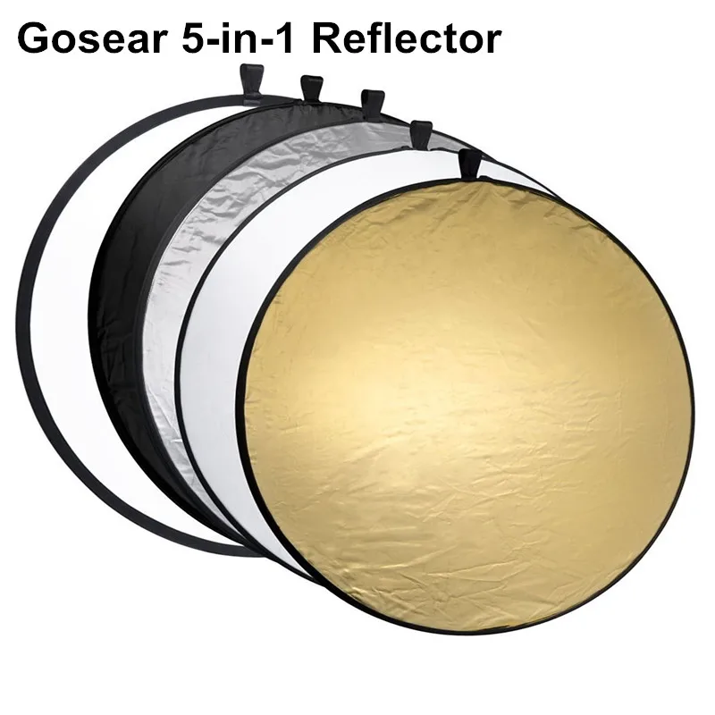 60cm Portable Collapsible Round Camera Lighting equipment Photo Disc Reflector Diffuser Kit Carrying Case Photography reflector diffuser