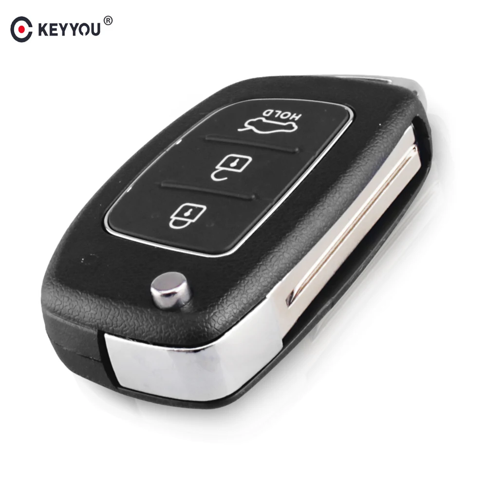 KEYYOU автомобильный чехол для ключей Mistra Hyundai Solaris ix35 ix45 Series 2 Verna Santa Fe 3 кнопки