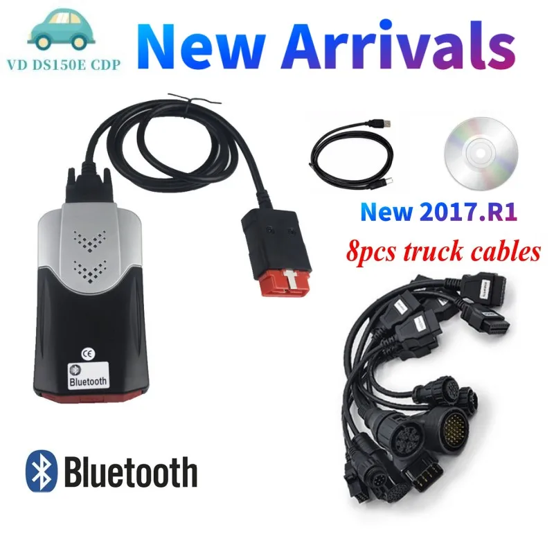 Новинка 2020 VCI 2017.R1 VD DS150E CDP pro с bluetooth для obd сканера OBD диагностики автомобиля