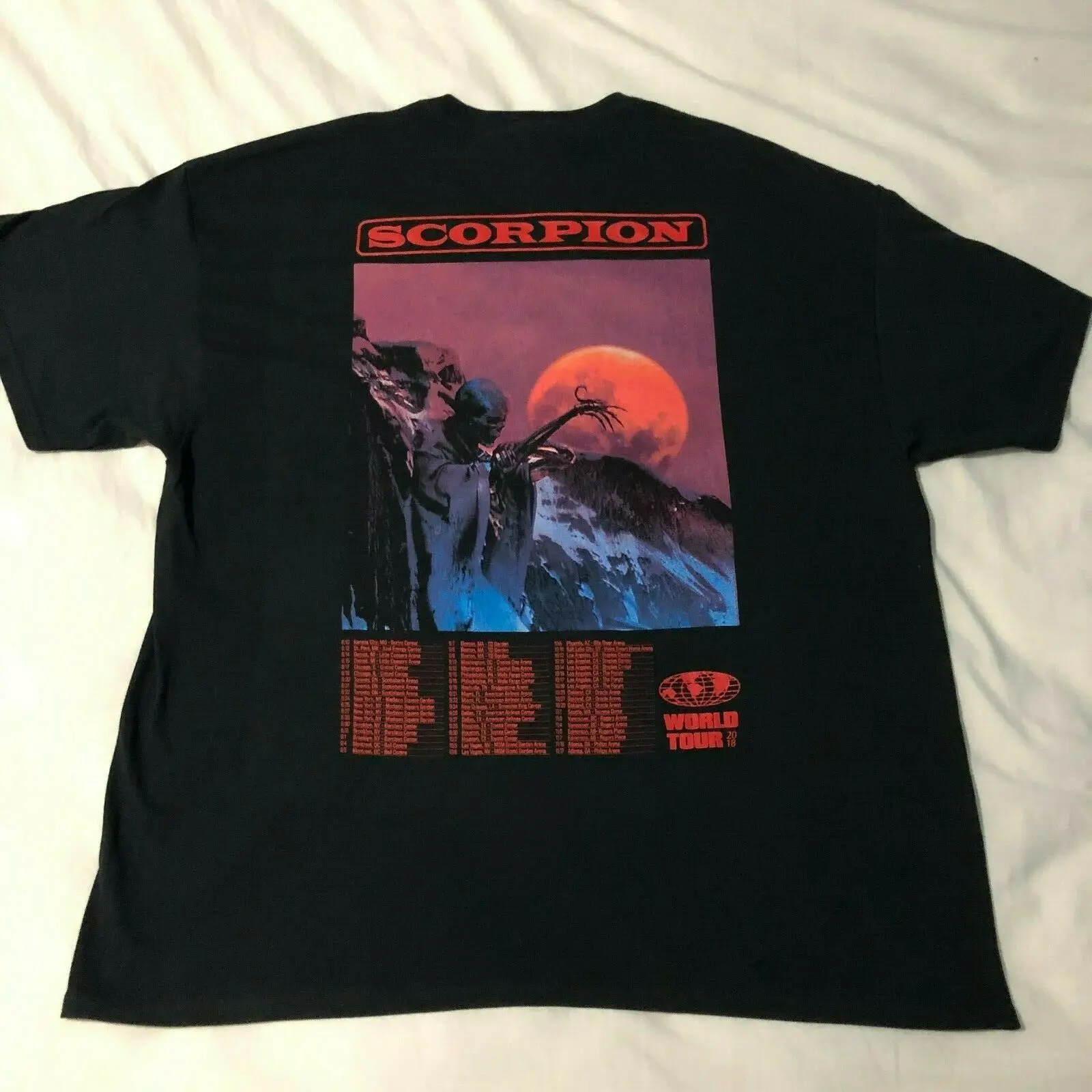 Размер XXXL Drake Scorpion World Concert Aubrey и 3 Migos тур футболка с буквенным принтом