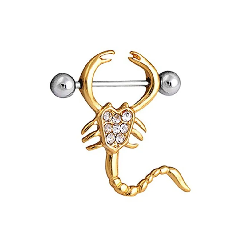 Stainless Steel Nipple Ring Piercing Love Hearts Barbell Crystal Shield Cover Flower Sexy Gifts 1Pair