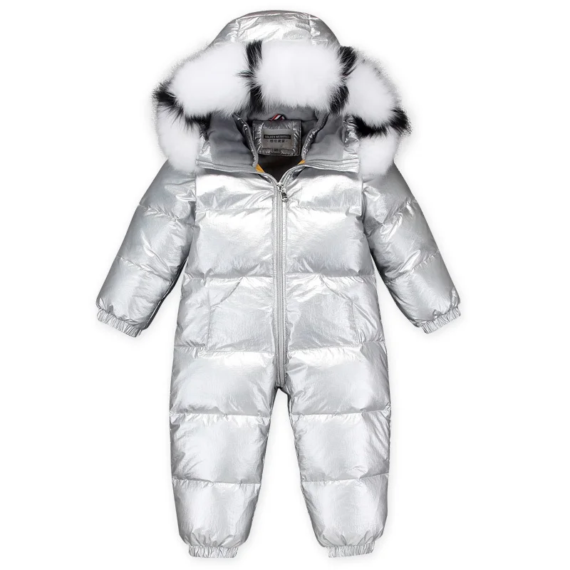 Online 30 traje de nieve de invierno ruso 2019 chaqueta de bebé 90% pato abajo ropa infantil al aire libre niñas escalada para niños mono 2 ~ 5y
