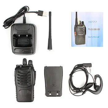 

Portable H-777 Walkie Talkie 2-Way Radio Retevis UHF 5W 16CH Single Band 3.7V DC Two Way Radio With Headphones
