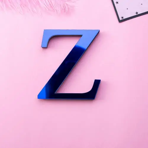 Z Горячая Распродажа, A-Z для защиты окружающей среды, акриловые зеркальные наклейки на стену, декоративные наклейки для дома, акриловая Кофейня - Цвет: Z