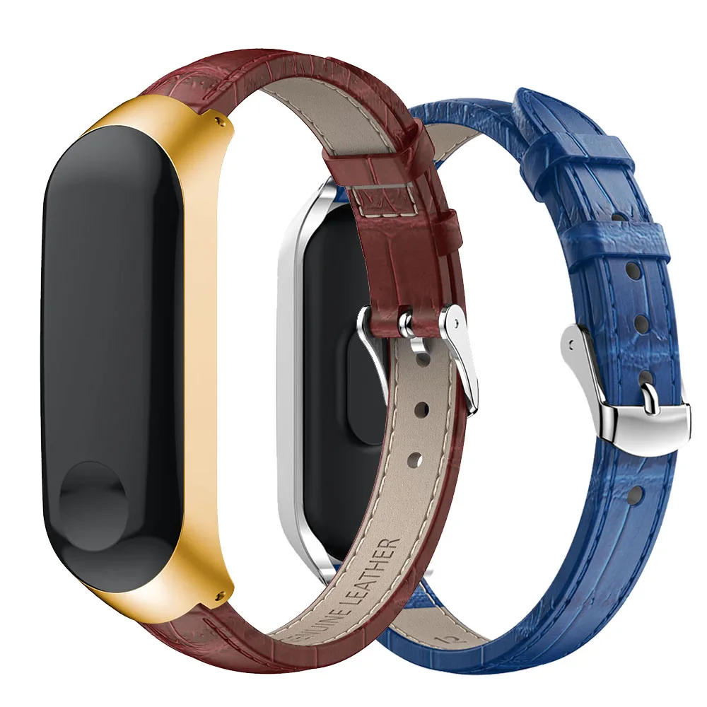 Ремешок для Xiaomi Band 4 спортивный браслет из натуральной кожи xiaomi Mi 3 аксессуары