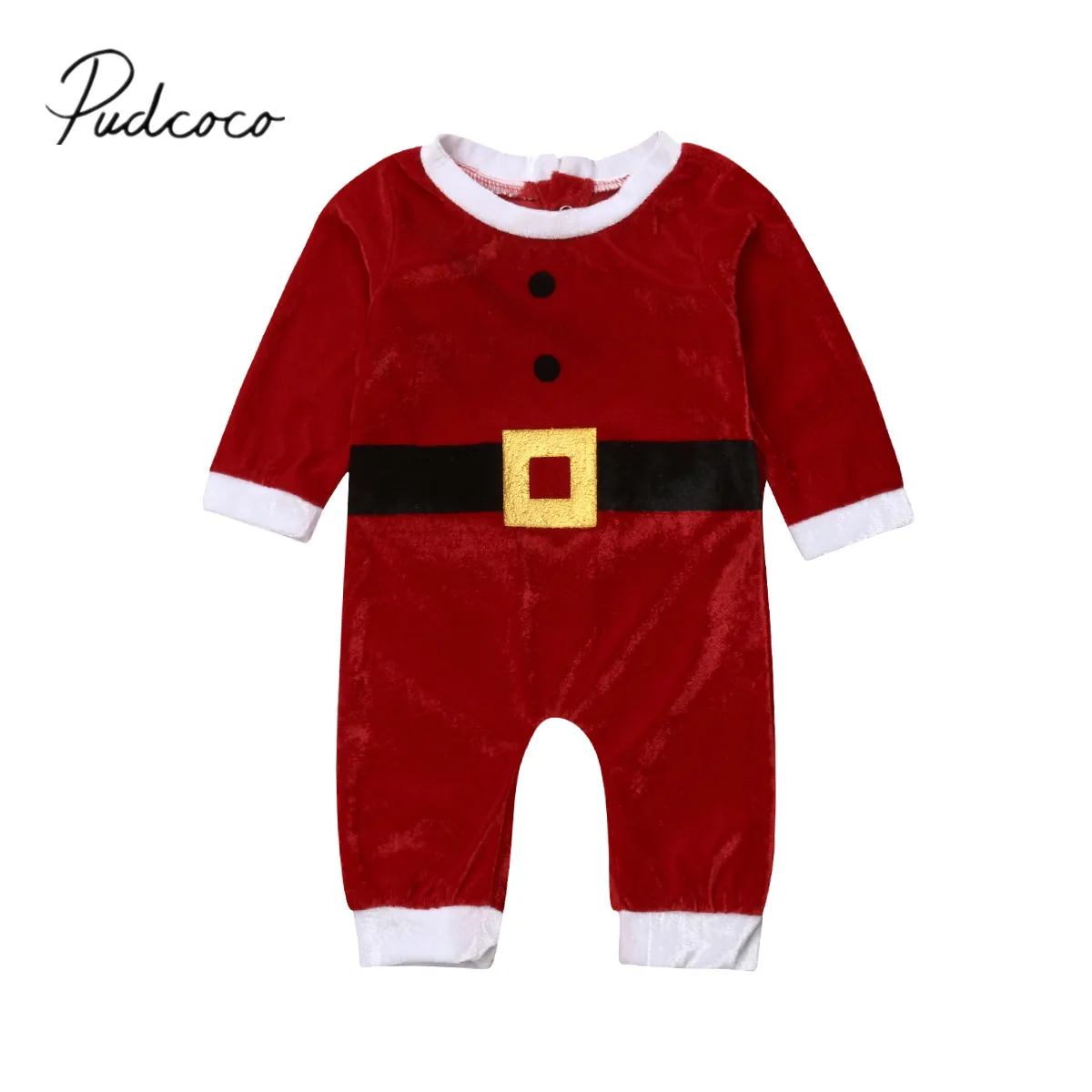 Коллекция года, весенне-осенняя одежда для малышей Рождественский спортивный комбинезон с длинными рукавами для новорожденных мальчиков и девочек