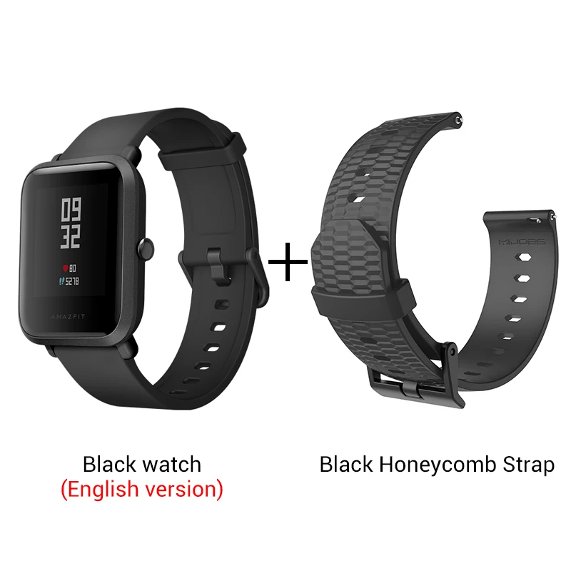 and honeycomb strap Amazfit Bip Lite Смарт-часы 45 дней Срок службы батареи 3ATM в соответствии со стандартом водонепроницаемости - Цвет: and honeycomb strap
