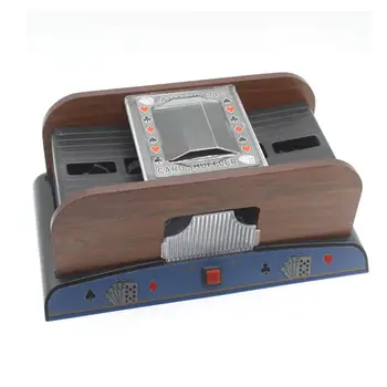 

Card Shuffler Board Game Poker Playing Cards Wooden Electric Automatic Shuffler For Poker Deck Shuffler Games Happy Party